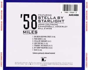 Miles Davis - '58 Sessions Featuring Stella By Starlight