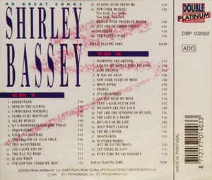 Shirley Bassey - 40 Great Songs