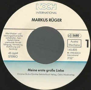 Markus Rüger - Meine Erste Grosse Liebe